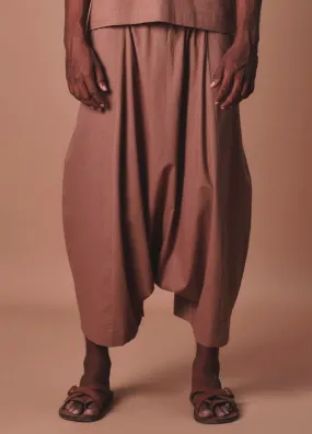 Brown Easy Fit Harem Pants