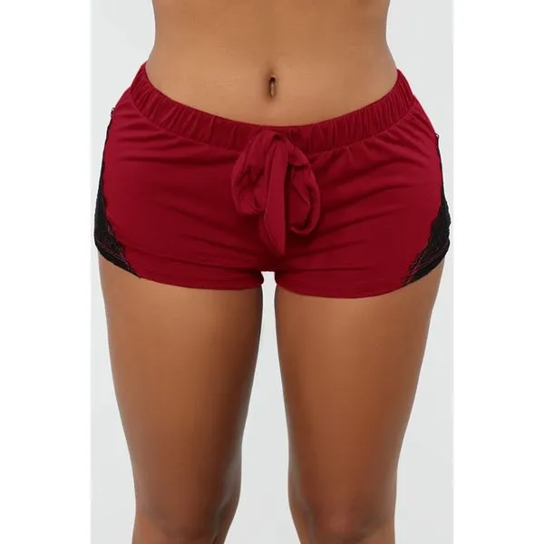 Comfortable Lace Stitching Sports Yoga Shorts