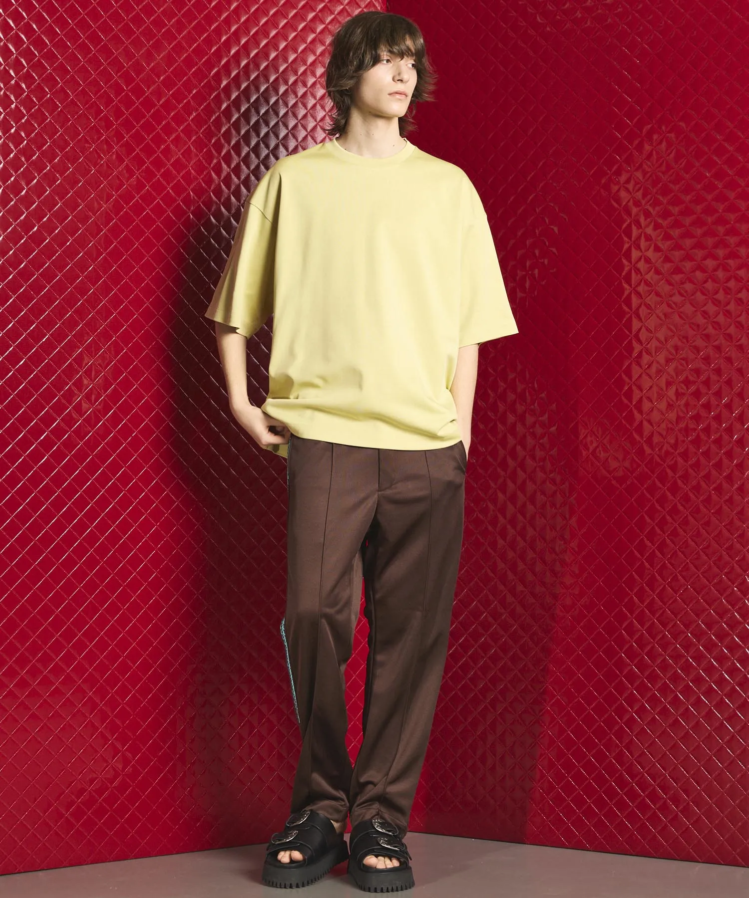 Crochet Side Line Easy Straight Pants