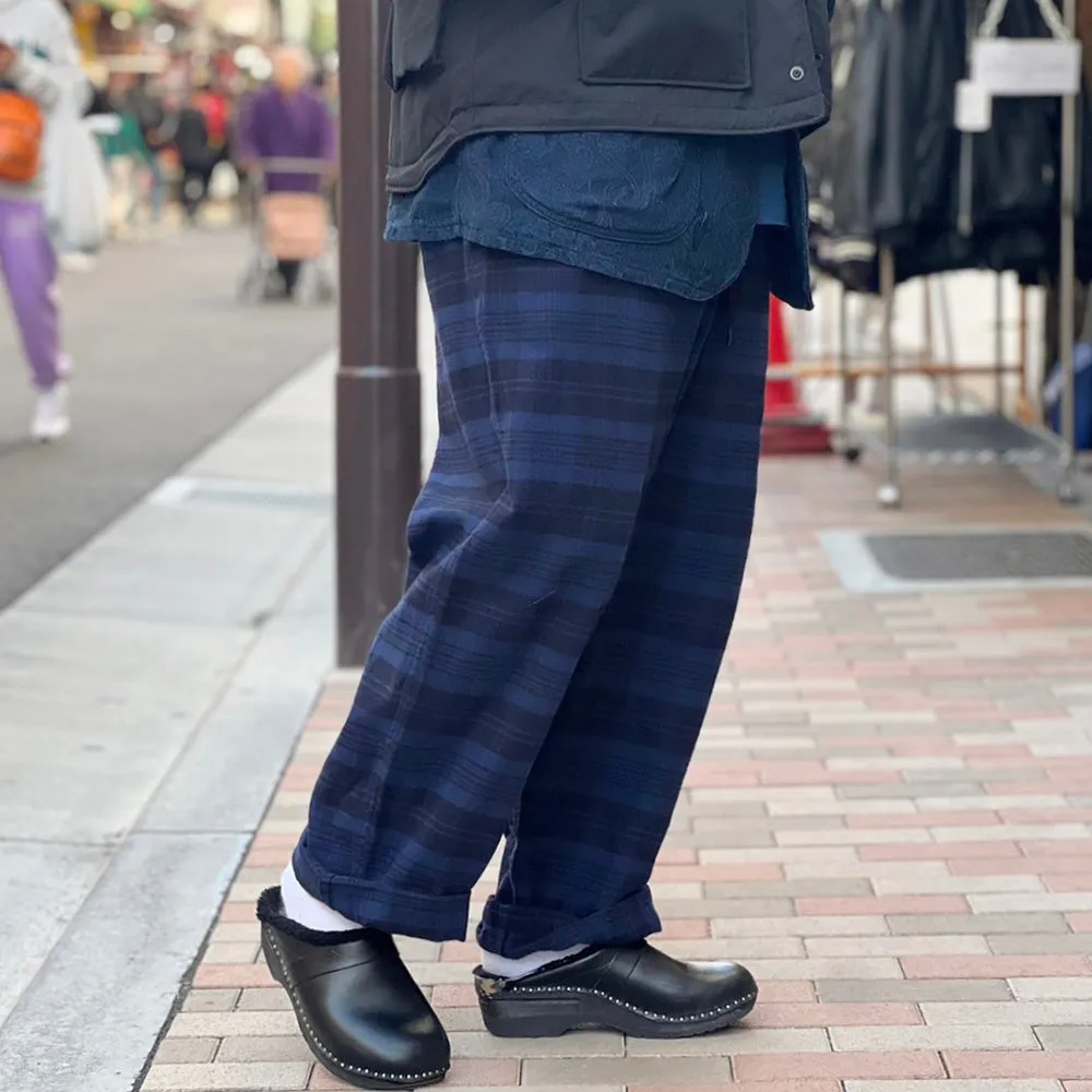 GOLD - COTTON NEL CHECK EASY PANTS - GL42404