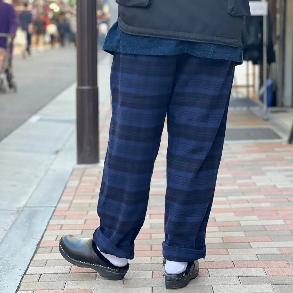 GOLD - COTTON NEL CHECK EASY PANTS - GL42404