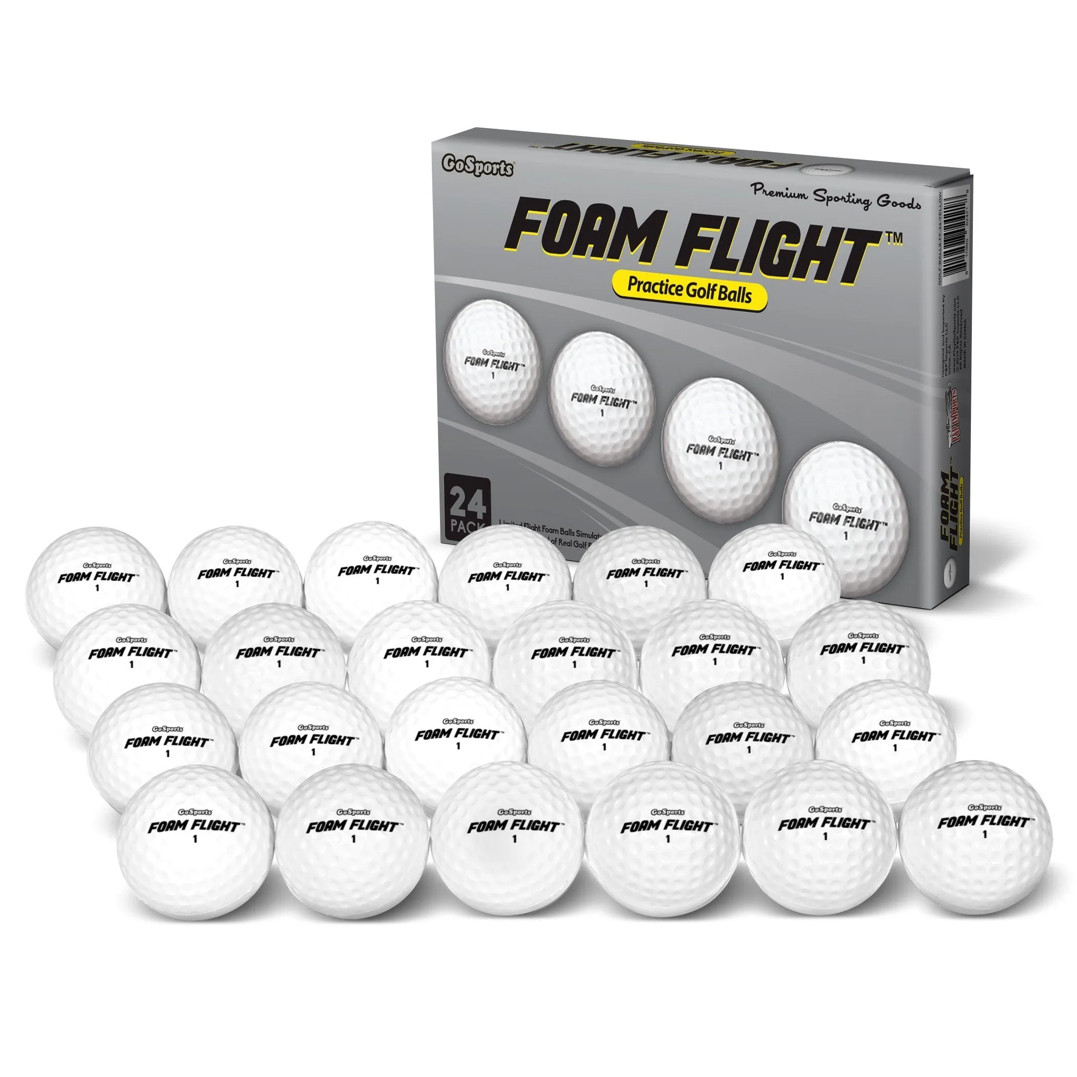 GoSports Foam Flight Practice Golf Balls - White