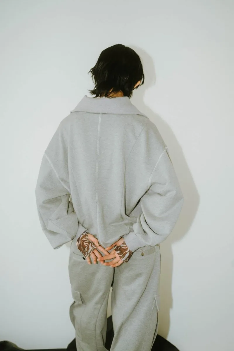 half zip sweat tops(unisex)/3color
