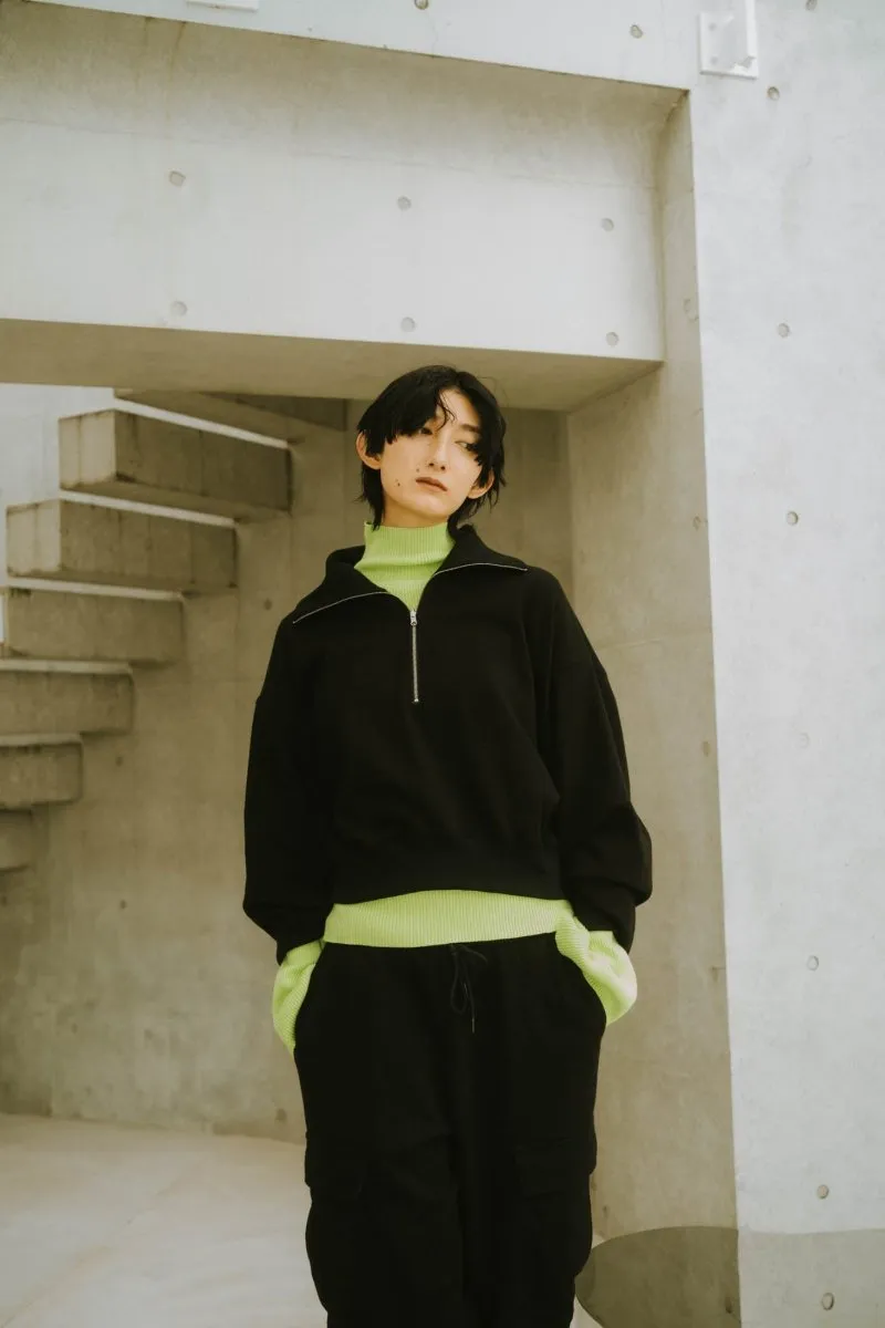 half zip sweat tops(unisex)/3color