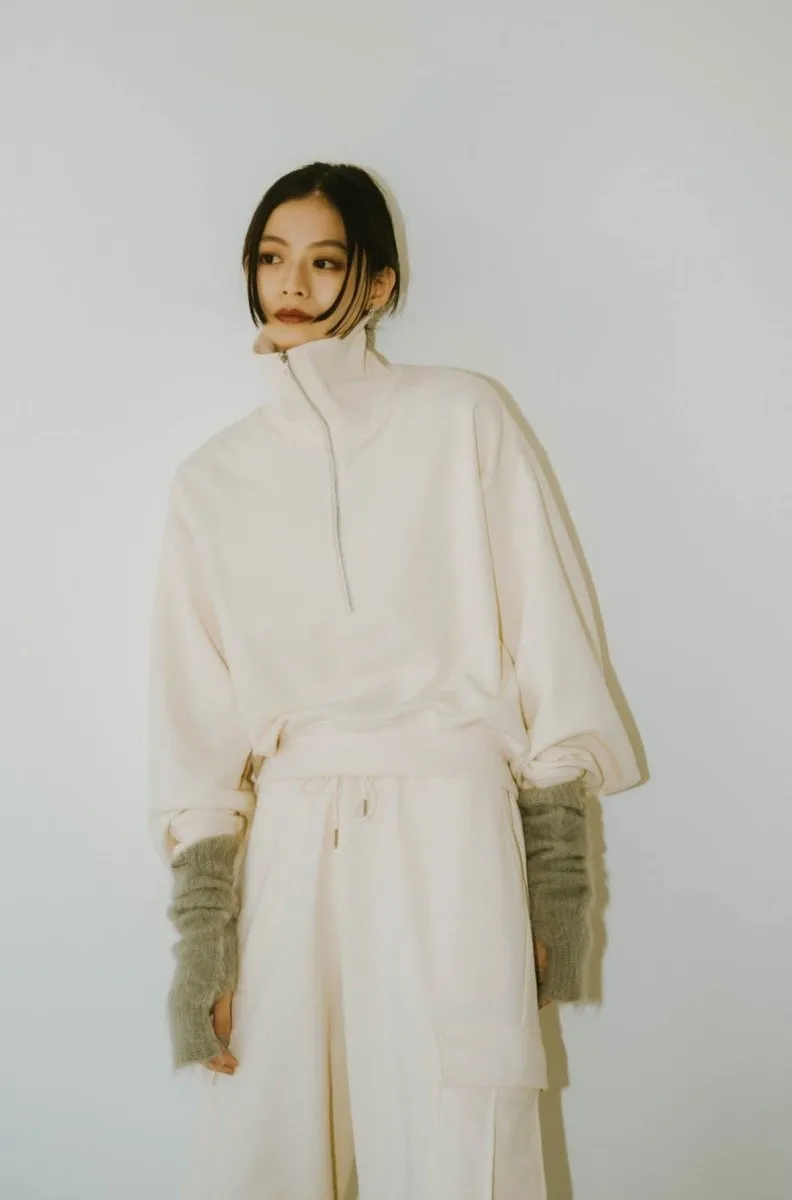 half zip sweat tops(unisex)/3color