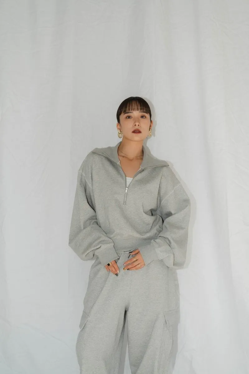half zip sweat tops(unisex)/3color
