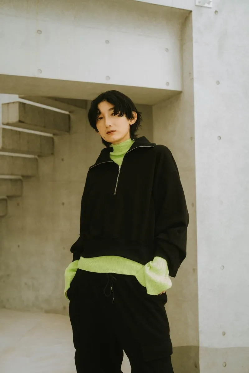 half zip sweat tops(unisex)/3color