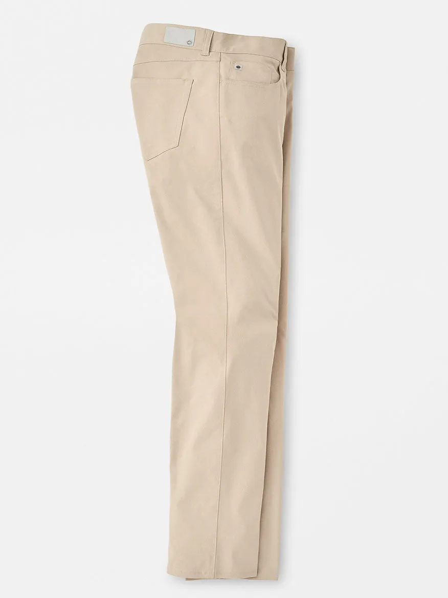 Peter Millar Performance Five-Pocket Pant in Khaki