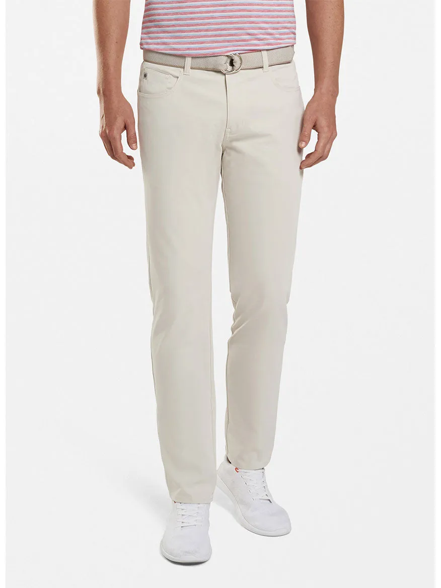 Peter Millar Performance Five-Pocket Pant in Stone