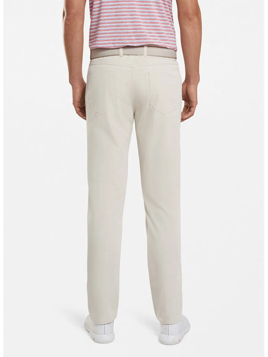 Peter Millar Performance Five-Pocket Pant in Stone
