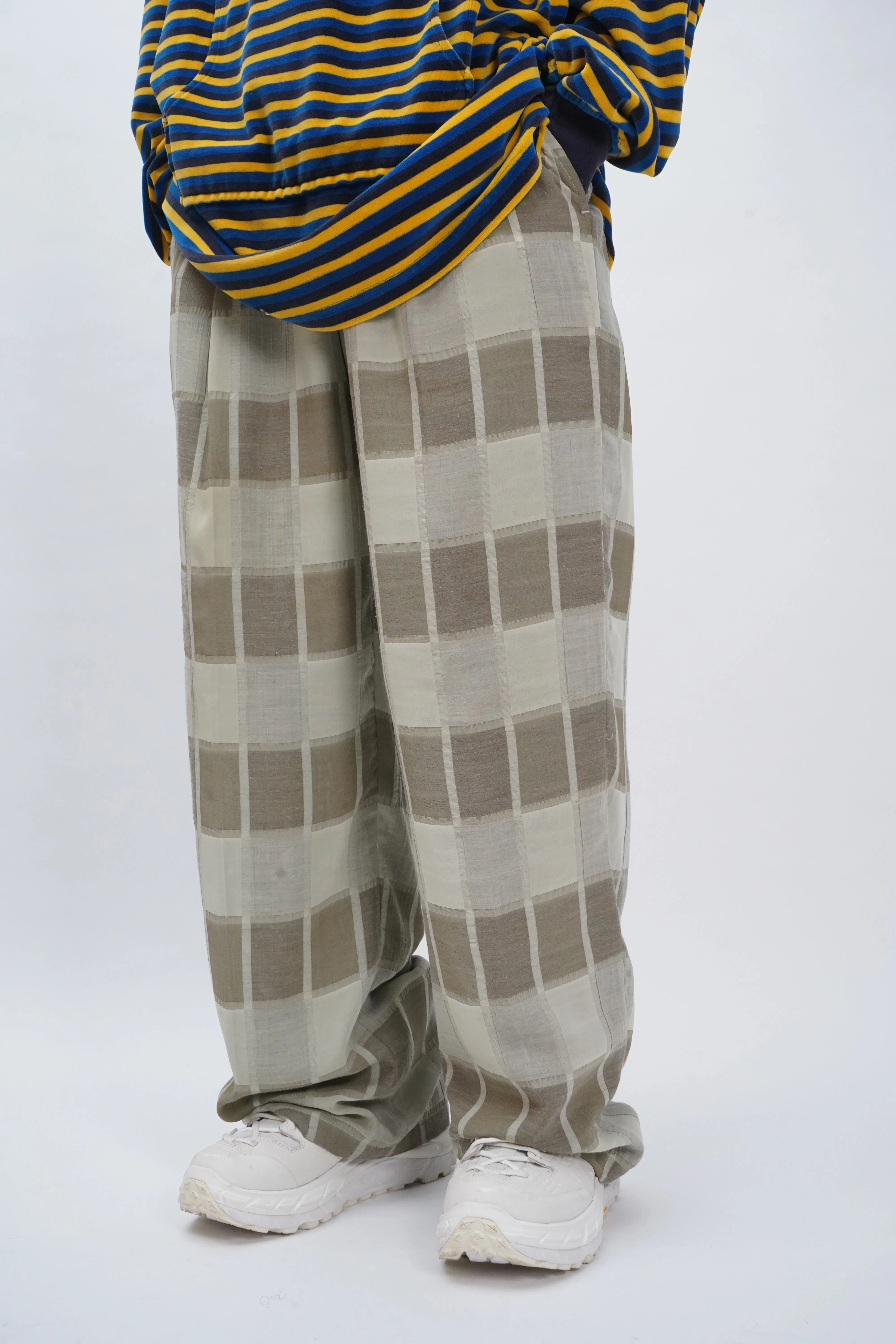 "SYLLABLES system" -Cotton/Poly Tuck Wide Slacks-